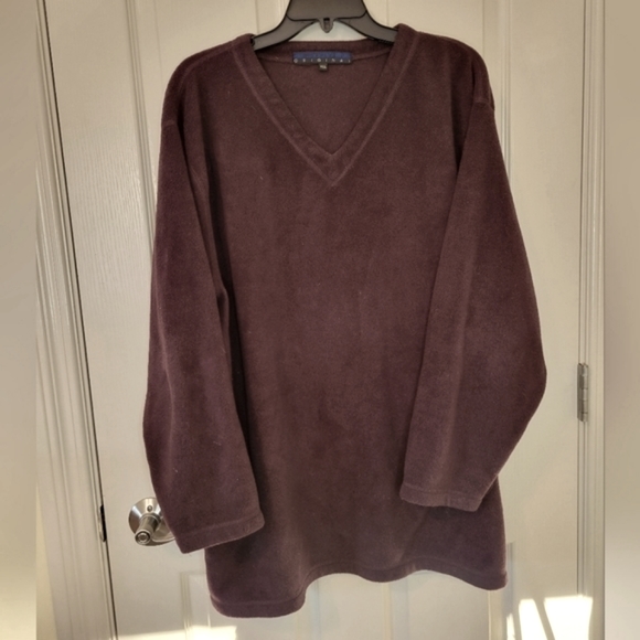 B.C. Original Sweaters - B.C Clothing  Women's Soft V Neck Pullover Deep Purple  Size 3XL